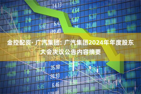 金控配资· 广汽集团: 广汽集团2024年年度股东大会决议公告内容摘要
